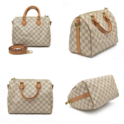$1940 Louis Vuitton  Damier Azur Speedy Bandouliere 25 DU4104 2014