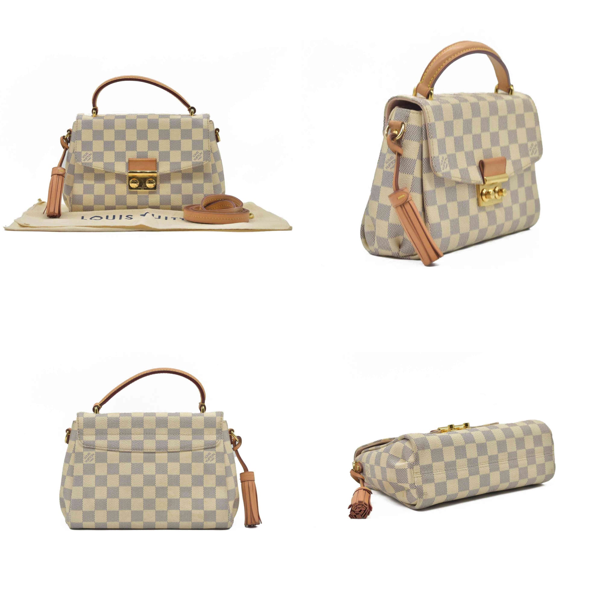 $2000 2018 Louis Vuitton Damier Azur Croisette FL2138