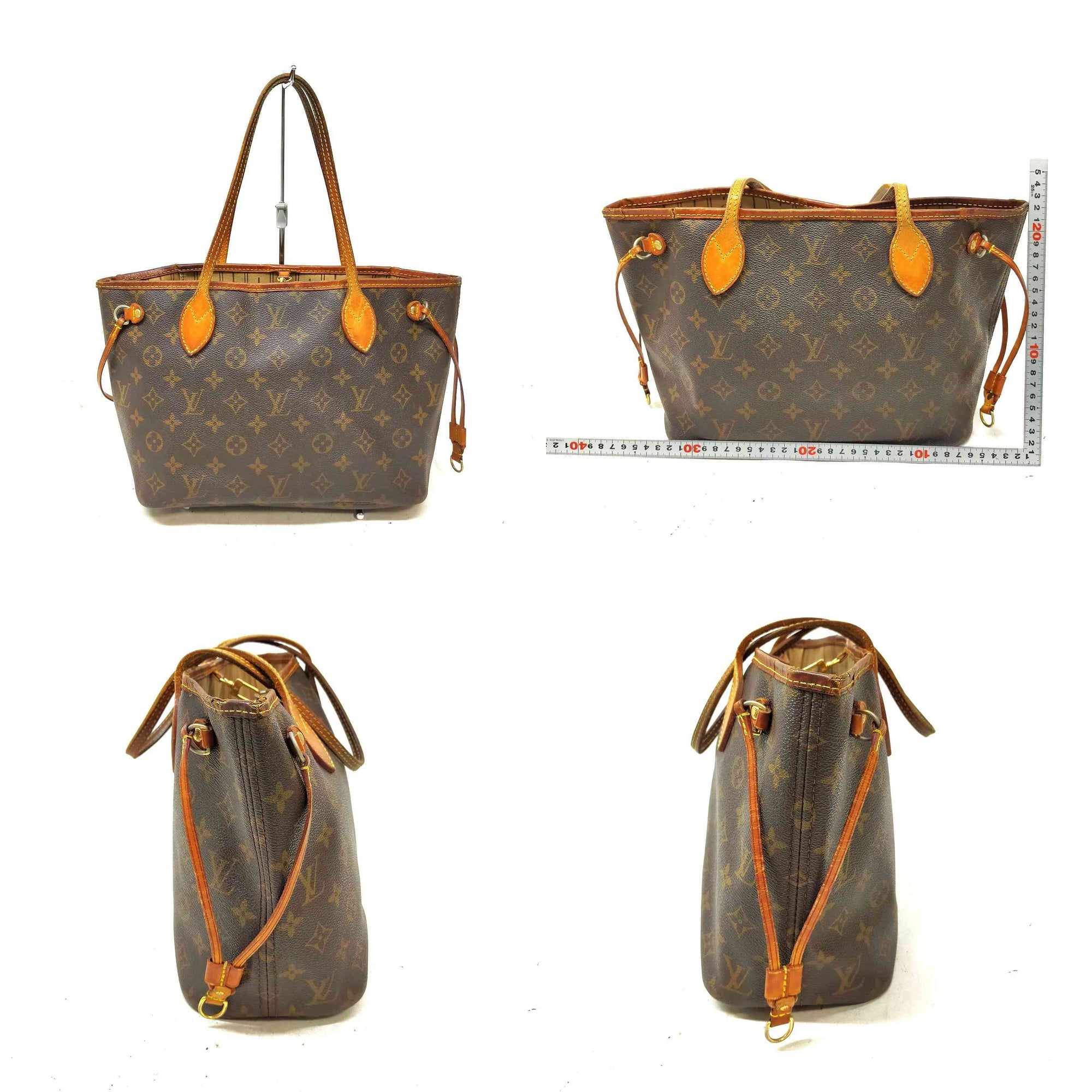 $2100 Louis Vuitton LV Tote Bag Neverfull PM Brown Monogram