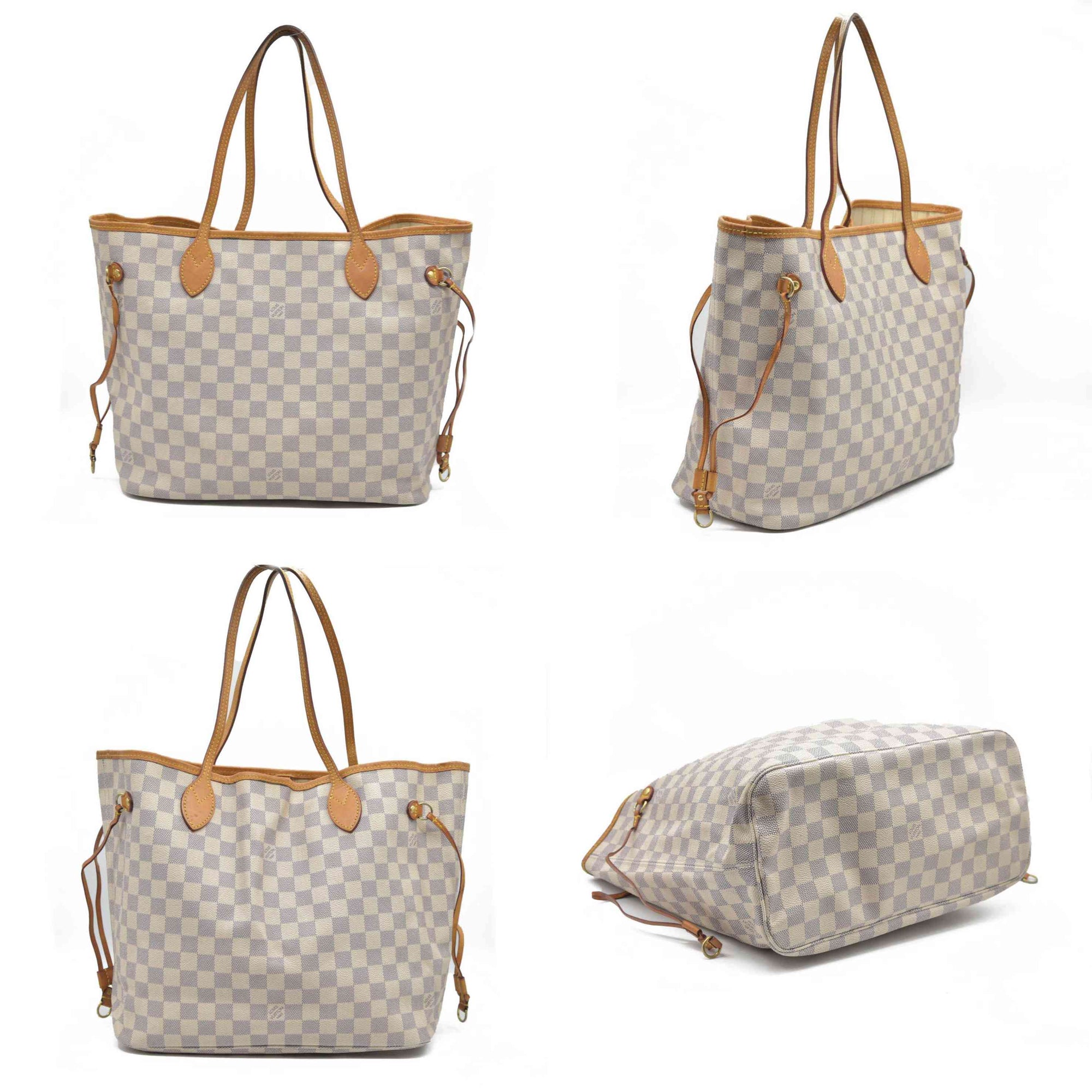 $2170 Louis Vuitton  Damier Azur Neverfull MM AR3164