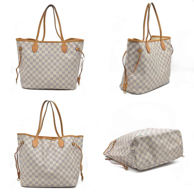 $2170 Louis Vuitton  Damier Azur Neverfull MM AR3164