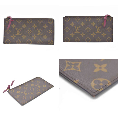 Louis Vuitton  Monogram Felicie Chain Wallet Zippered Insert Fuchsia