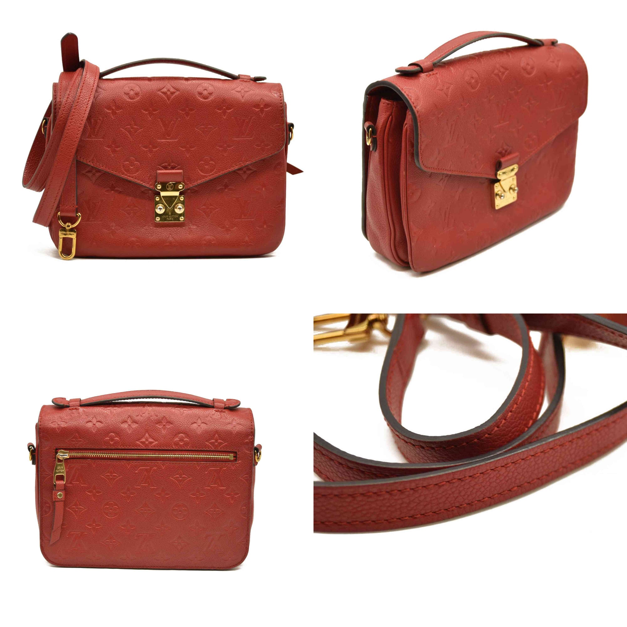 Louis Vuitton  Empreinte Pochette Metis Scarlet