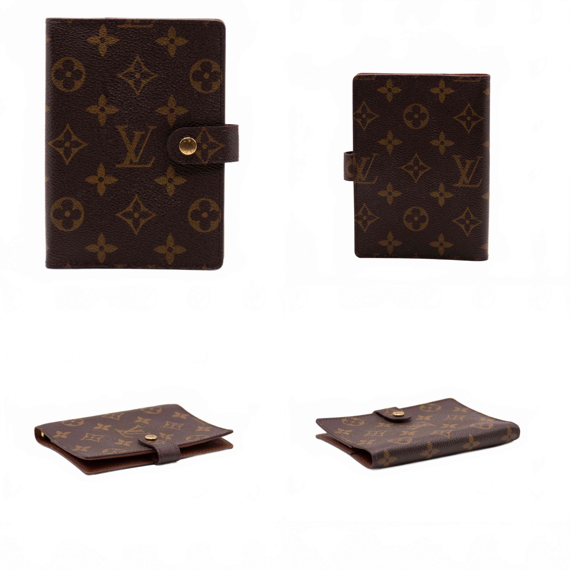 $505 1999 Louis Vuitton Monogram Small Ring Agenda Cover CA0979
