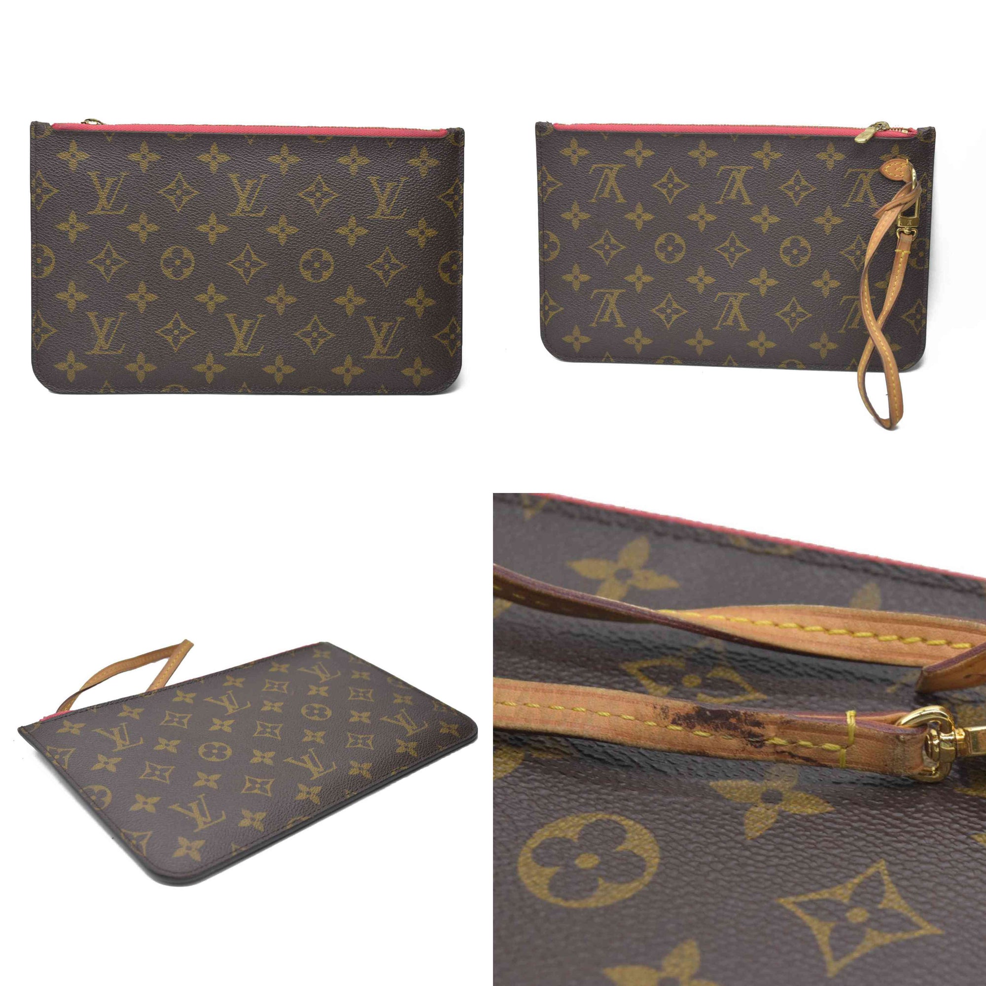 $2030 Louis Vuitton Monogram V Neverfull MM Grenade Pochette