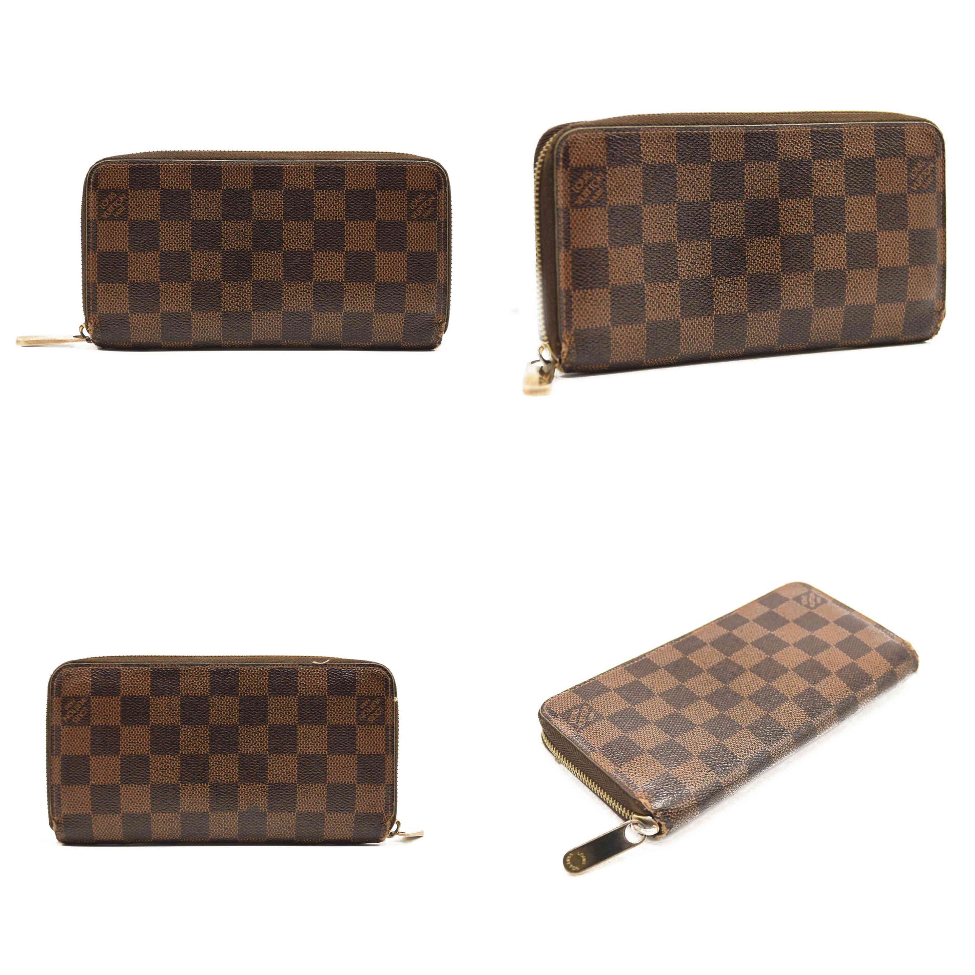 $965 2009 LOUIS VUITTON Damier Ebene Zippy Wallet CA0059 CONSIGNMENT