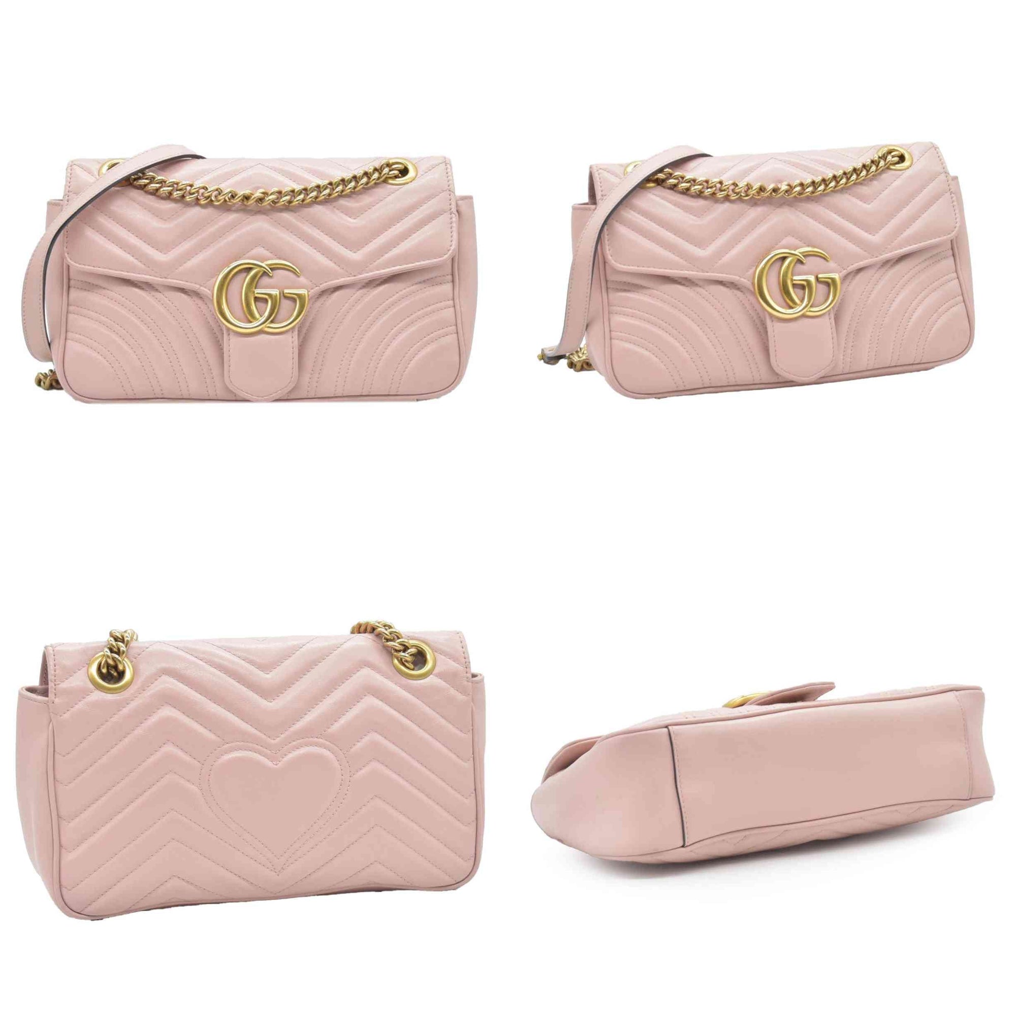 $2850 Gucci Calfskin Matelasse Small GG Marmont Shoulder Bag  CONSIGNMENT