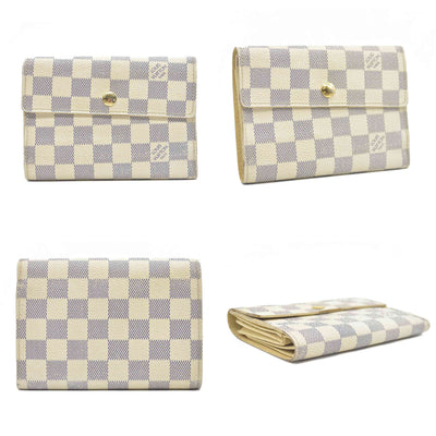 $610 Louis Vuitton Damier Azur Alexandra Trifold Wallet CA3008