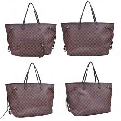 $2310 Louis Vuitton Damier Ebene Neverfull GM with Pouch RFID