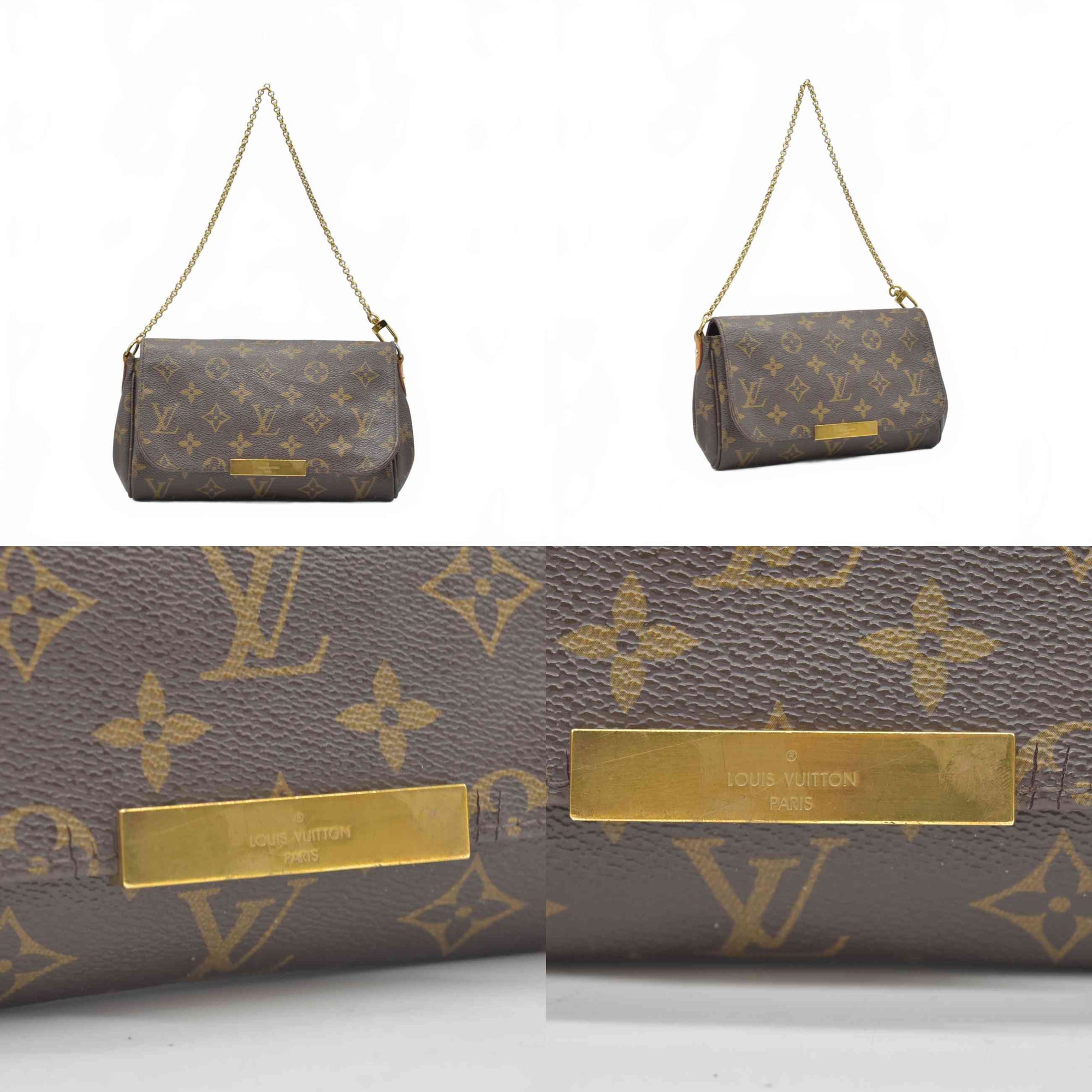 $1490 2015 Louis Vuitton  Monogram Favorite PM FL4145