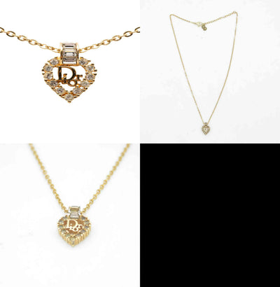 $440 Dior 20th century heart crystal pendant necklace
