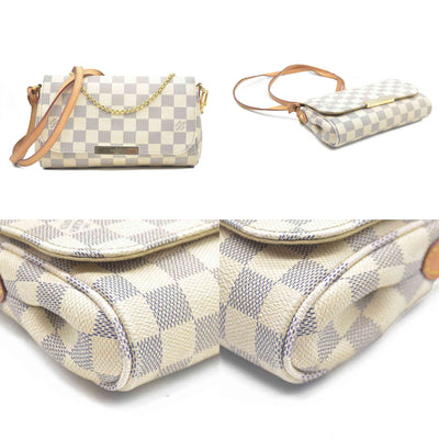 $1050 Louis Vuitton  Damier Azur Favorite PM DU0164