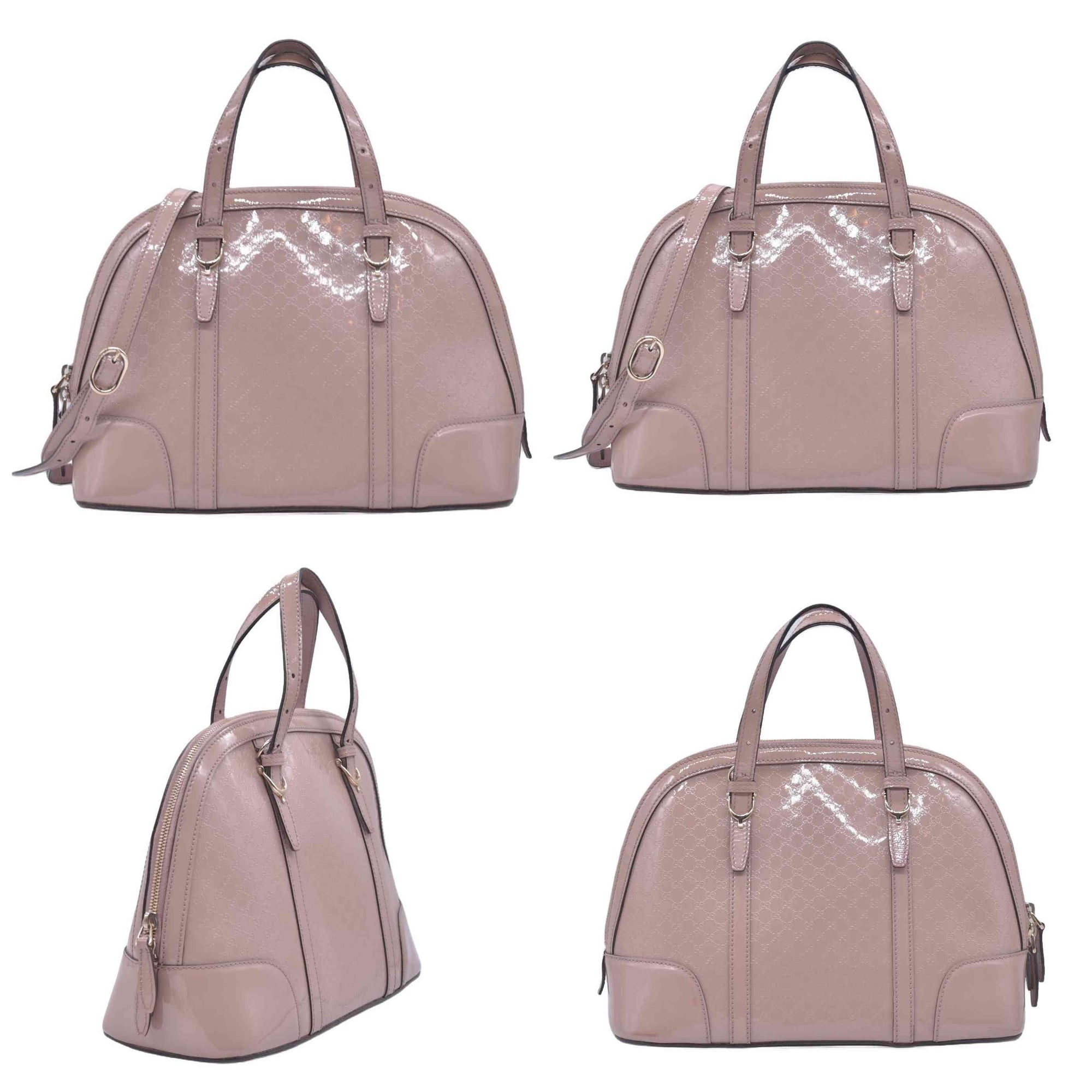 $1350 Gucci Patent Microguccissima Small Nice Top Handle Dome Bag Pink CONSIGNMENT 10021166