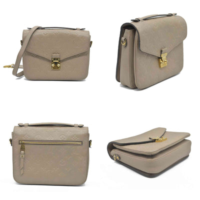 $3000 Louis Vuitton Pochette Métis Monogram Empreinte Leather Beige