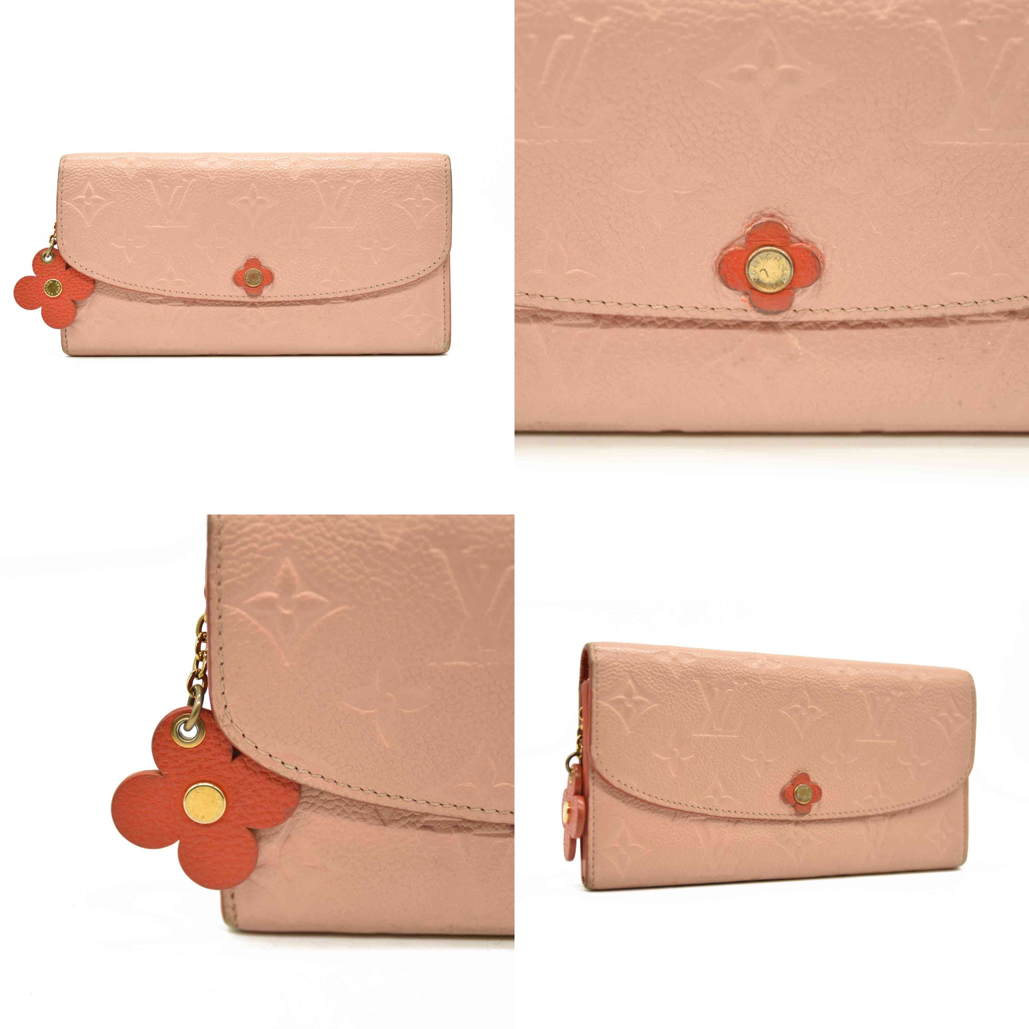 Louis Vuitton  Empreinte Bloom Flower Emilie Wallet Pink CA5118