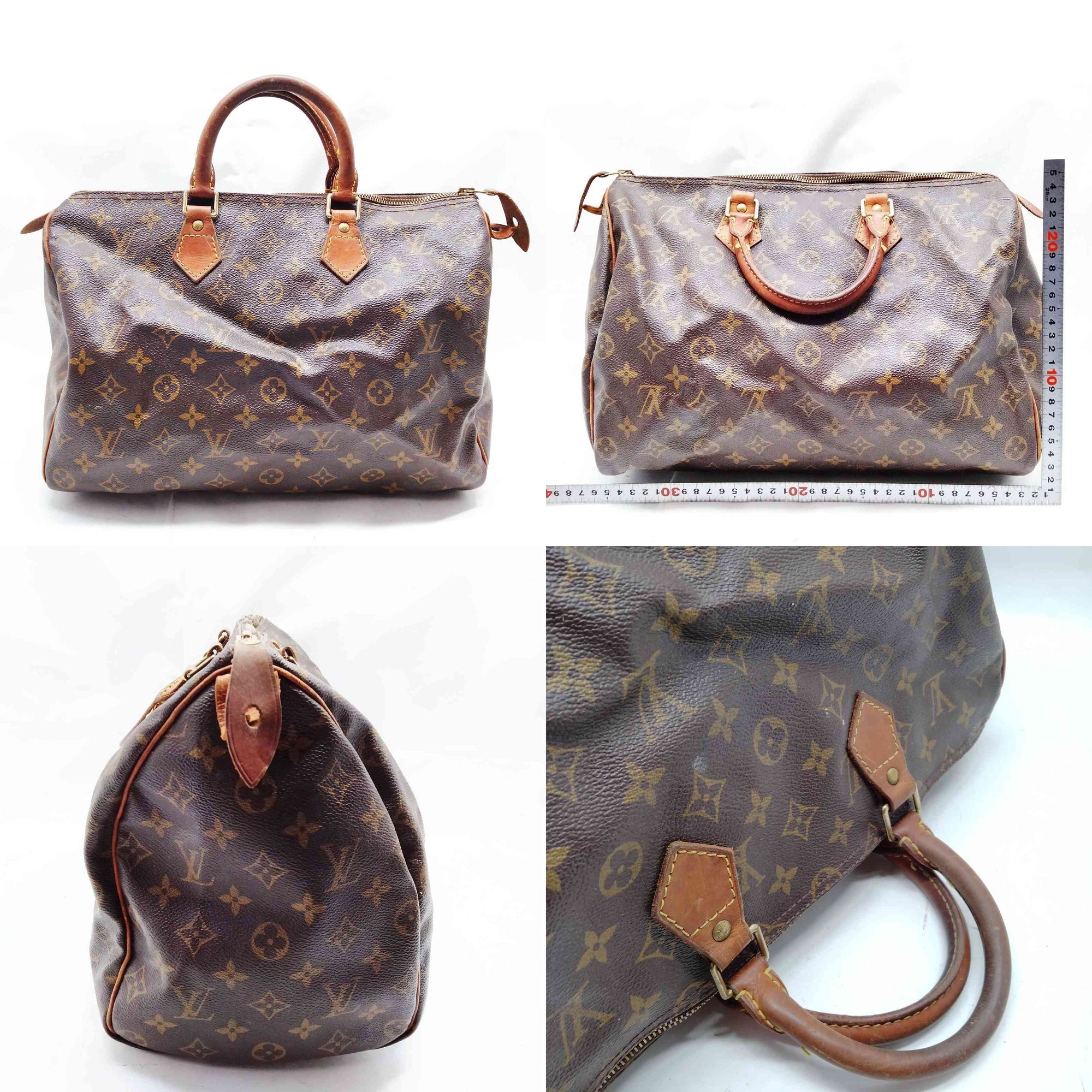 $1730 2002 Louis Vuitton Monogram Speedy 35 TH0092