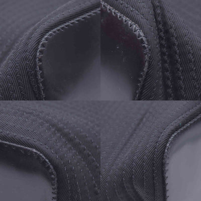 $1050 GUCCI Woven Ribbed Nylon Bamboo Handle Tote Bag Black CONSIGNMENT 10021183