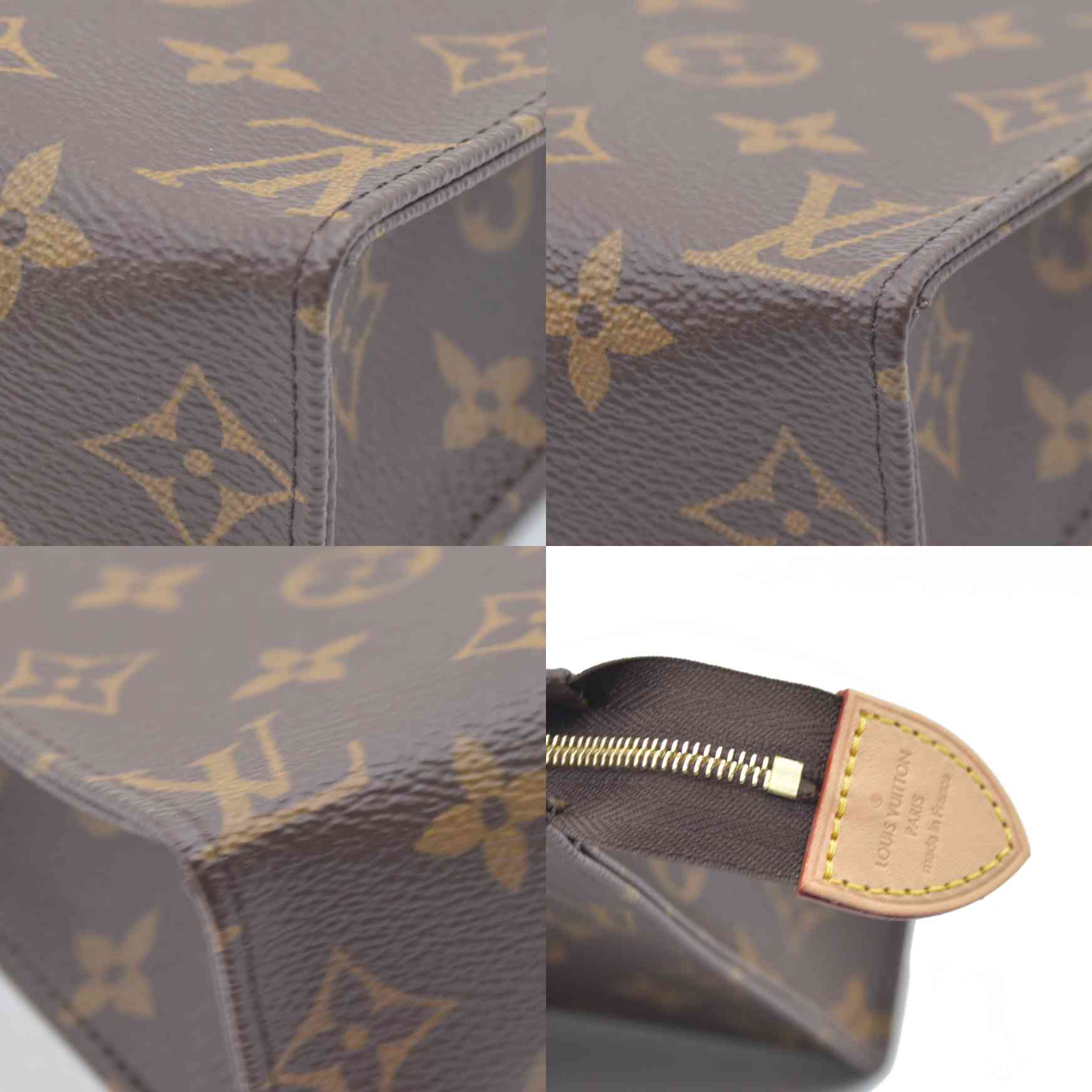 $885 Louis Vuitton  Monogram Toiletry Pouch 19 Red RFID