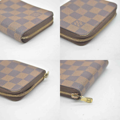 $560 2010 Louis Vuitton Damier Ebene Zippy Coin Purse CT2110