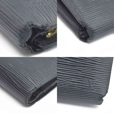 AUCTION $775 Louis Vuitton  Epi French Purse Wallet Black MI0080