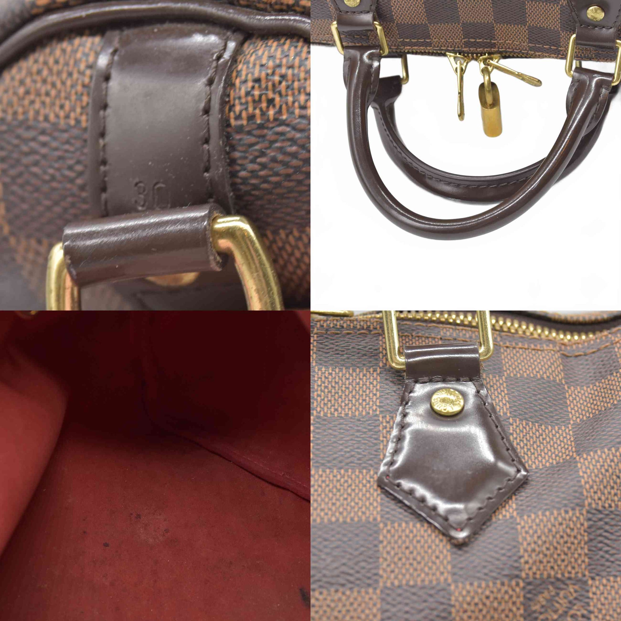 $1980 Louis Vuitton  Damier Ebene Speedy Bandouliere 30 2015 SD3145