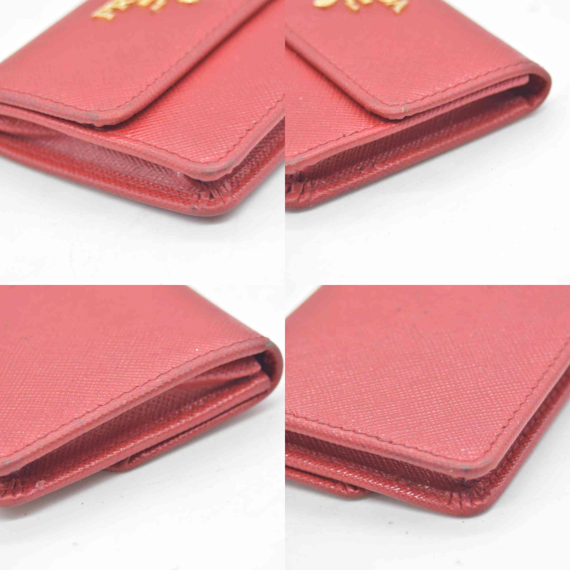 $850 Prada Leather Bag Pouch Red CONSIGNMENT