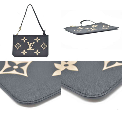 $2710 Louis Vuitton Monogram Empreinte Bicolor Neverfull MM GM Pochette