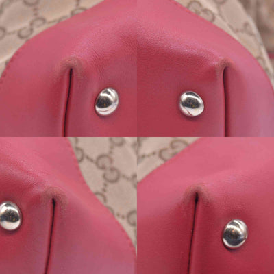 $1250 Gucci Monogram Valentine Tote Red