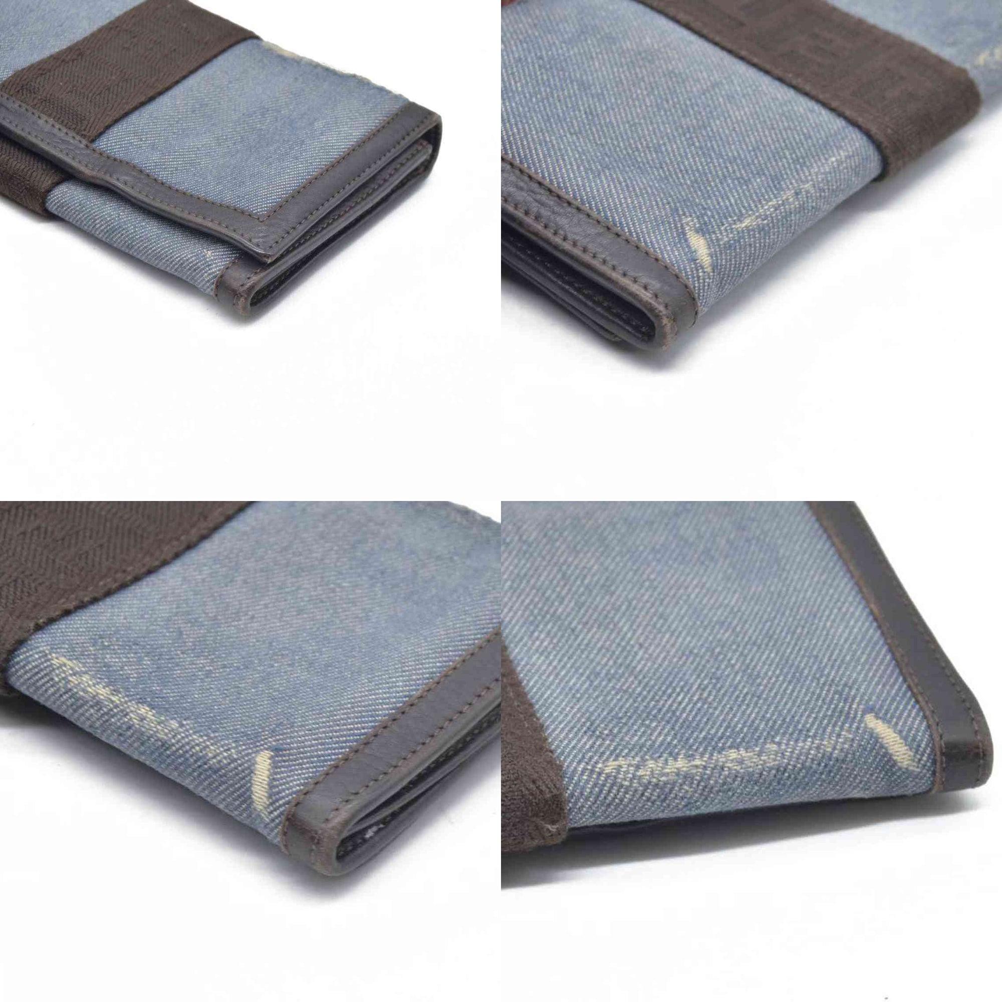 $545 Fendi Women's Wallet Jeans  Calf color leather