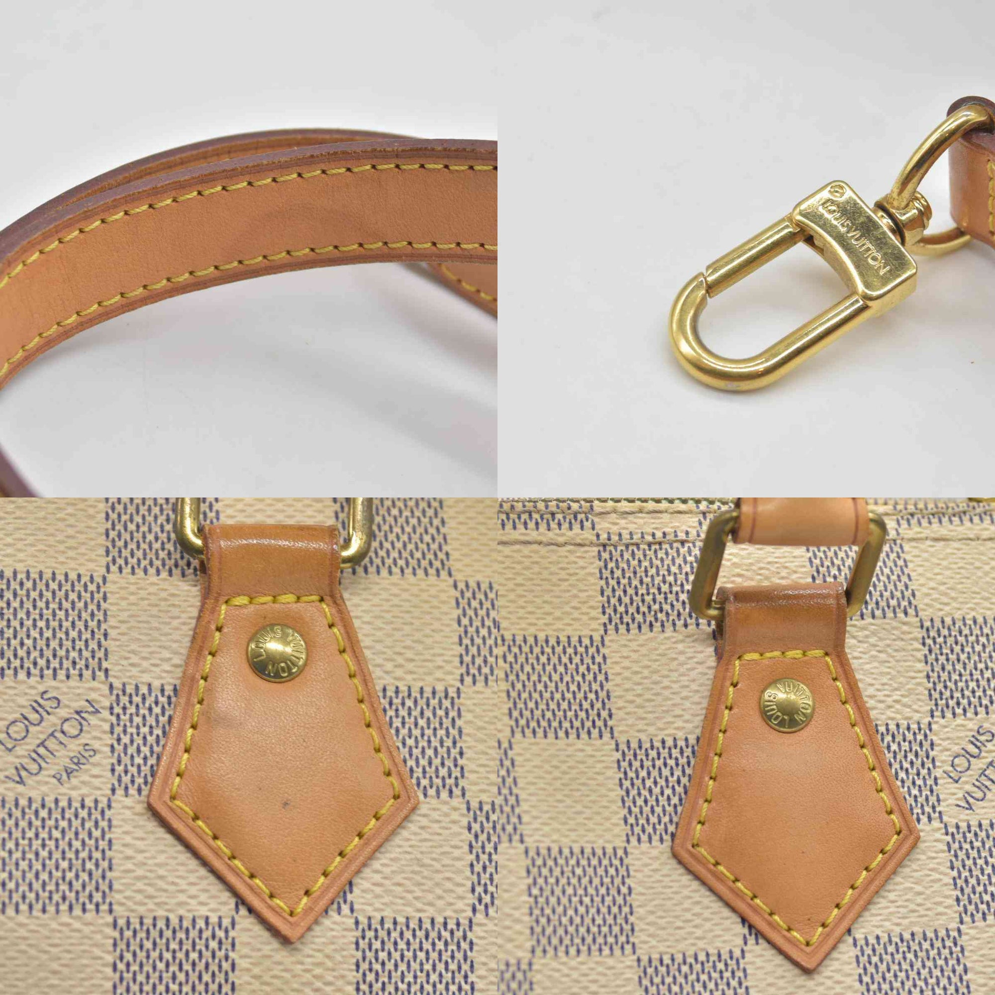 $1940 Louis Vuitton Damier Azur Speedy Bandouliere 25 DU3184