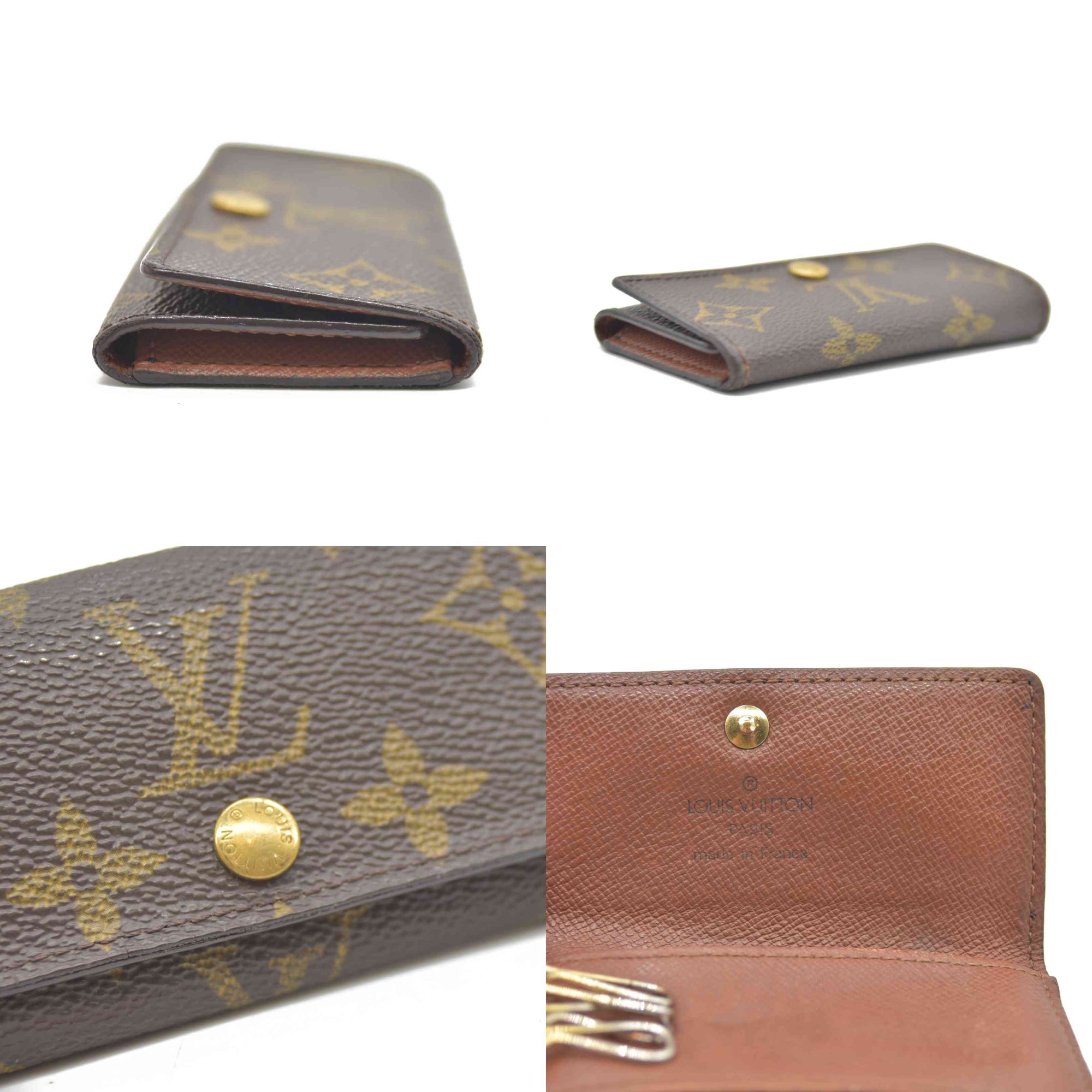 Louis Vuitton Monogram Multicles 4 Ring Key Case Brown TH0050