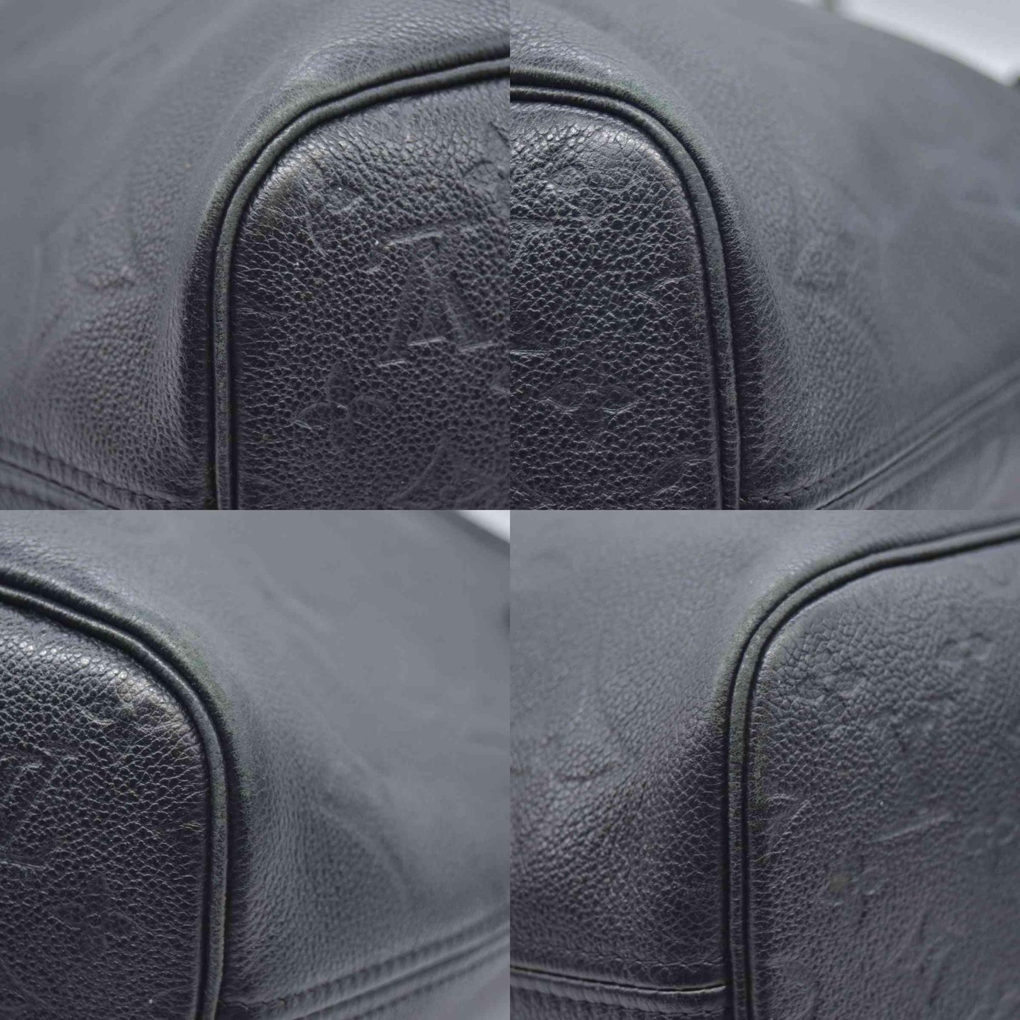$3050 RFID Louis Vuitton Empreinte Monogram Giant Neverfull MM Black