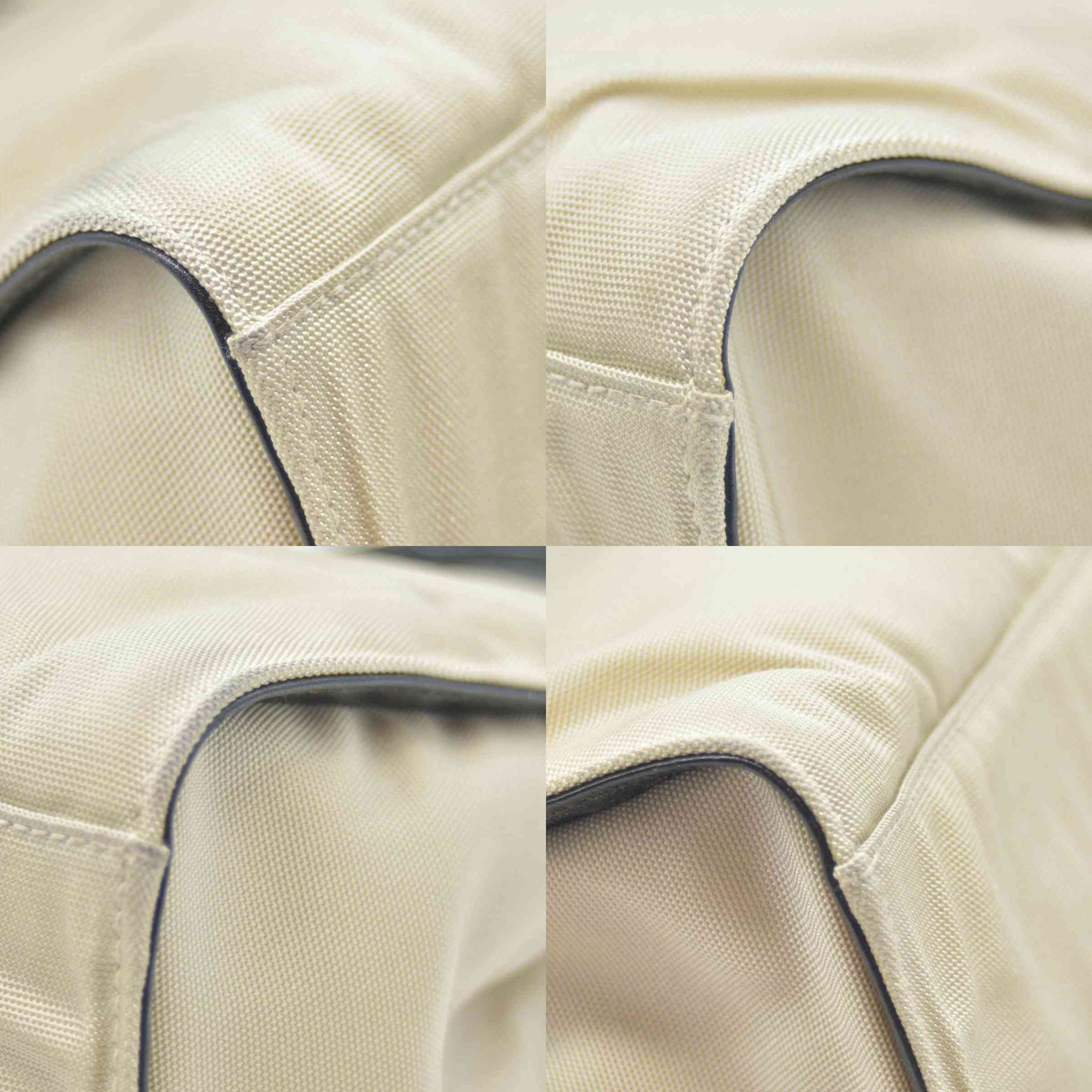 $850 CONSIGNMENT Gucci Bamboo Shoulder Bag Beige Nylon