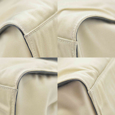 $850 CONSIGNMENT Gucci Bamboo Shoulder Bag Beige Nylon