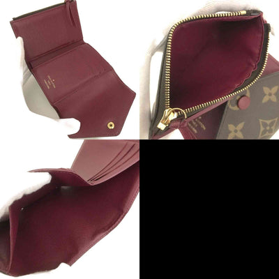 $605 2020 Louis Vuitton Monogram Victorine Trifold Wallet Fuchsia Interior FY0220