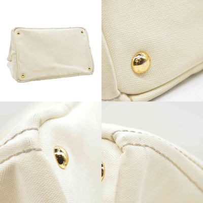 $800 CONSIGNMENT PRADA Canapa Logo Tote Grezzo