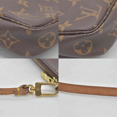 $1290 1998 Louis Vuitton LV Pochette Accessoires Brown Monogram SL1928