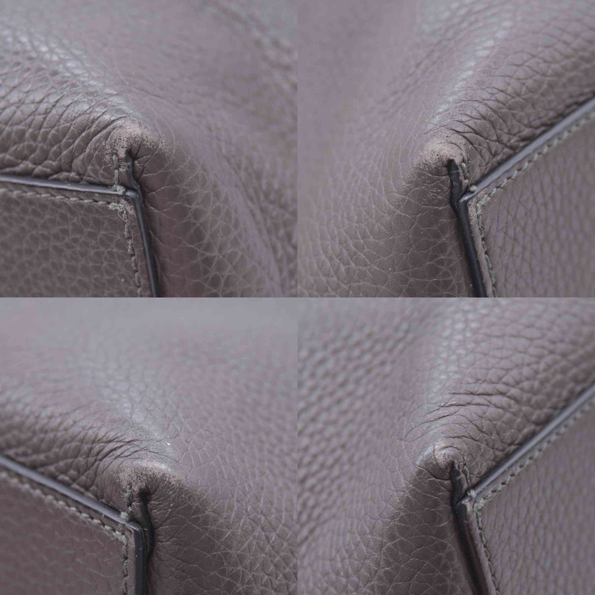 $1850 Valentino Garavani Grained Calfskin Small Rockstud Shoulder Tote Grey 10020672