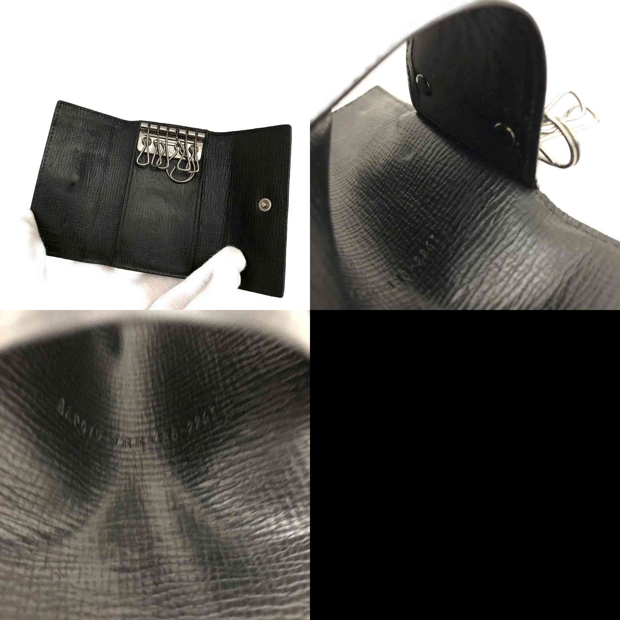 PRE-ORDER FENDI Zucca PVC 6 Ring Key Case Black