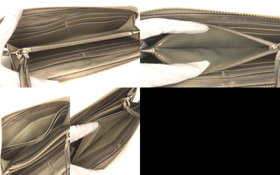 $690 Chloe Lily Leather Zip Around Long Wallet Purse Gold