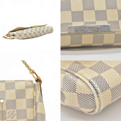 $1650 Louis Vuitton Damier Azur Favorite MM FL1134