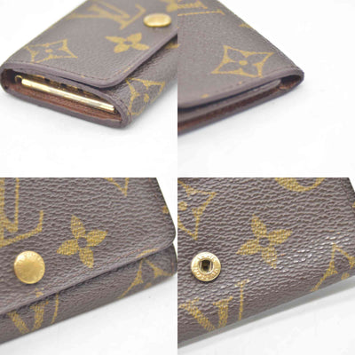$345 Louis Vuitton Monogram Multicles 4 Ring Key Case Brown TH0026 CONSIGNMENT