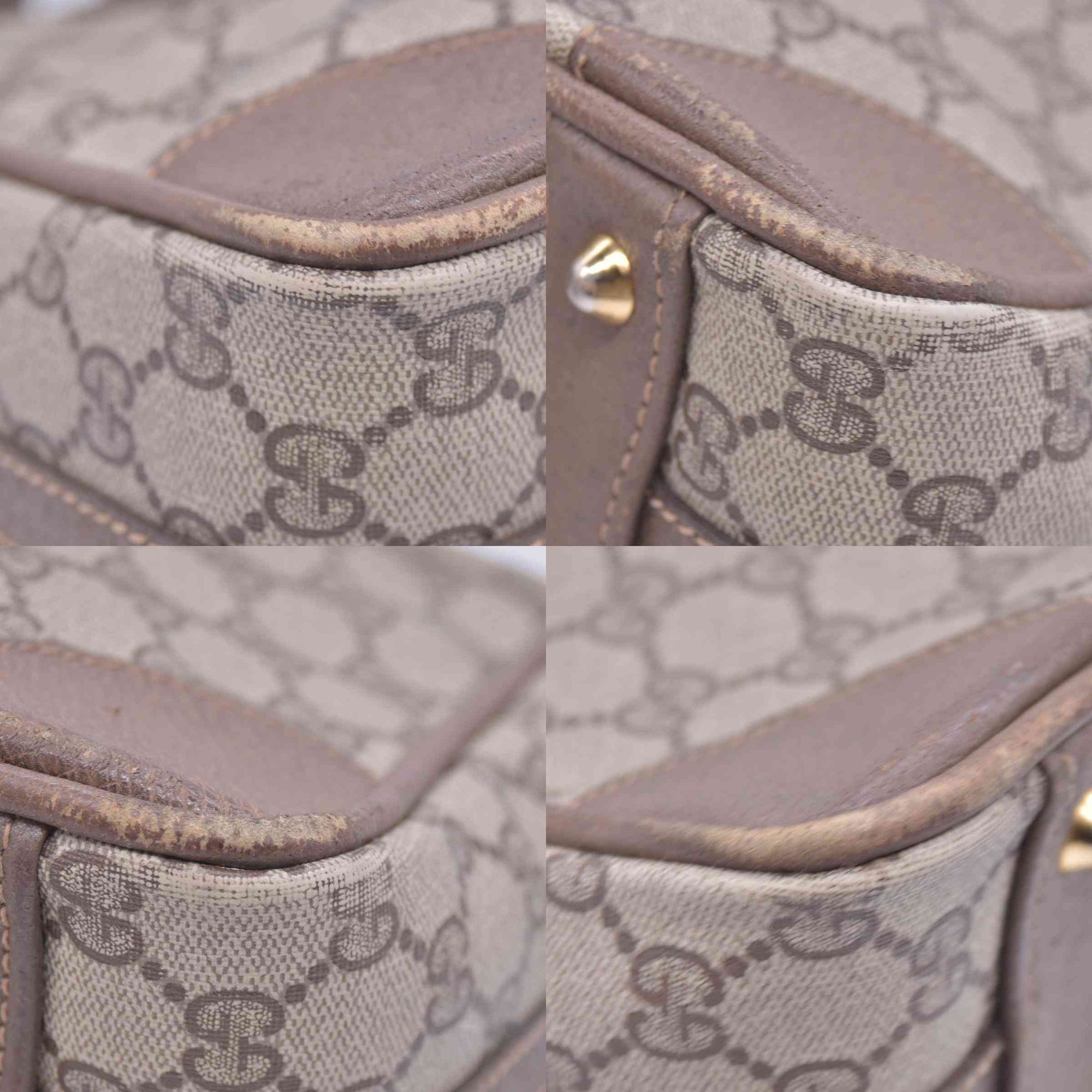 $800 Gucci Vintage GG Supreme Boston Satchel Top Handle Bag CONSIGNMENT 10020769