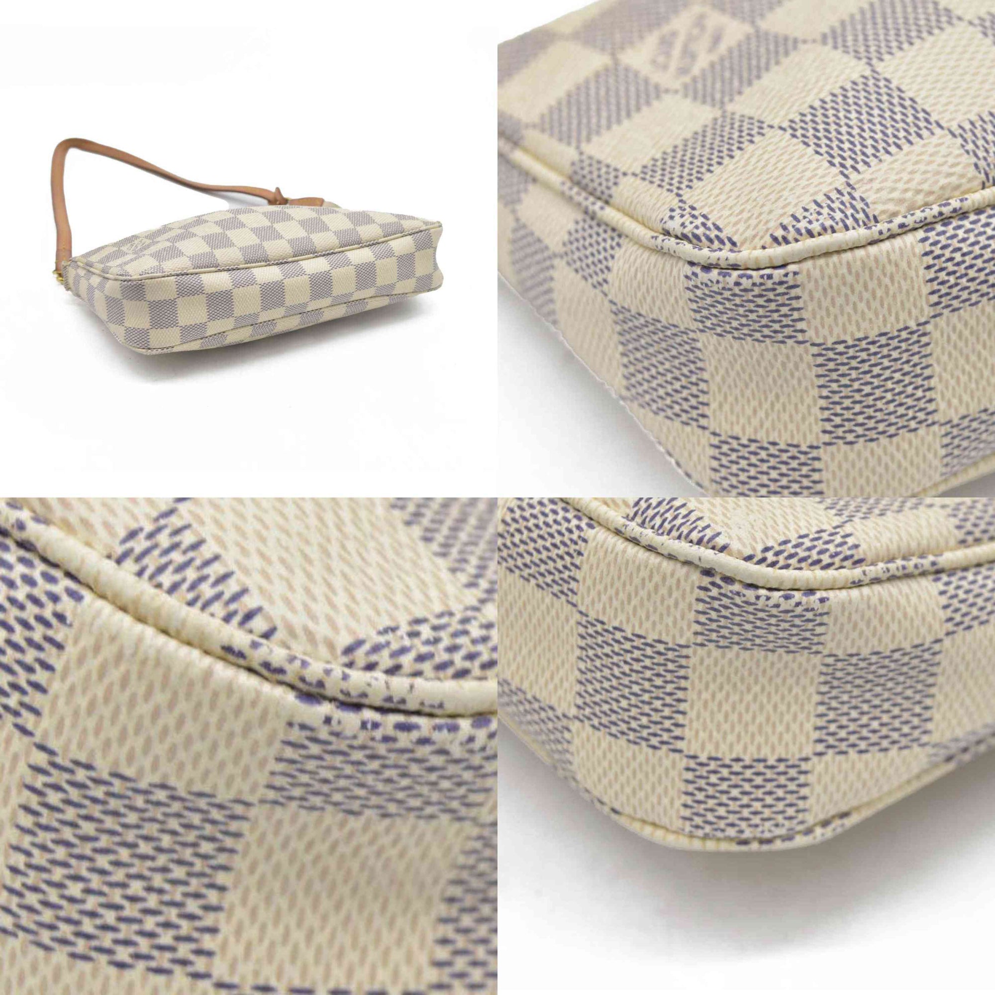 $1290 Louis Vuitton Damier Azur Pochette Accessoires NM MB2169