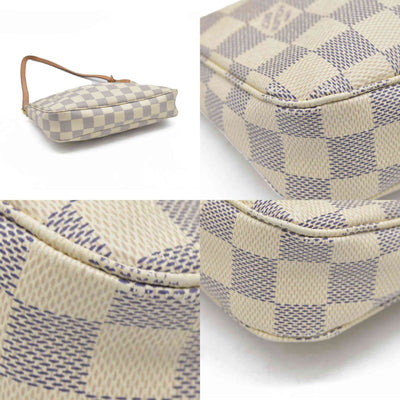 $1290 Louis Vuitton Damier Azur Pochette Accessoires NM MB2169