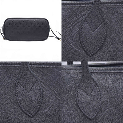 $3050 Louis Vuitton Empreinte Monogram Giant Neverfull MM Black FRANCE RFID
