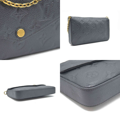 Louis Vuitton  Empreinte Pochette Felicie Chain Wallet Black