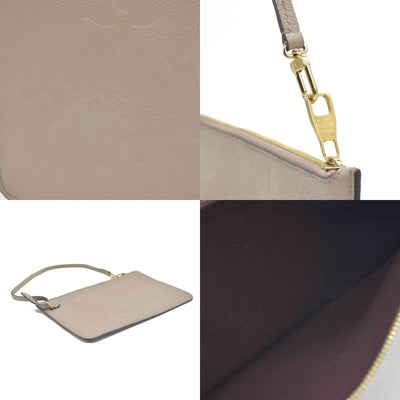 LOUIS VUITTON Empreinte Monogram Giant Neverfull MM Pochette Tourterelle RFID