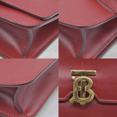 $2150 Burberry TB Mini Leather Shoulder Bag