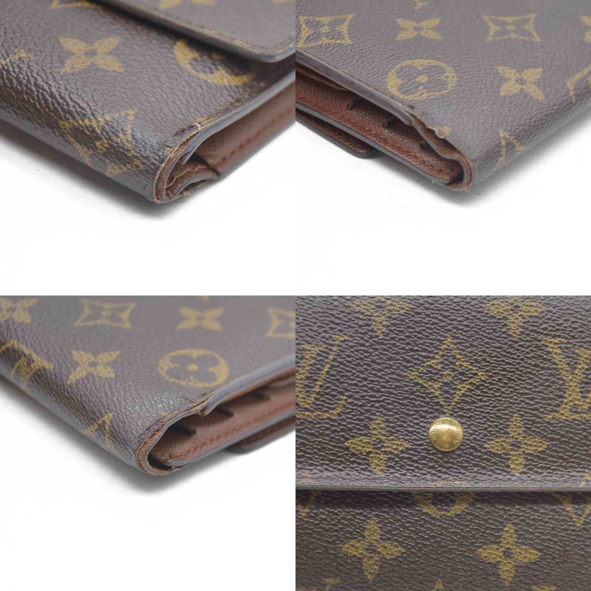 Louis Vuitton Monogram Porte Tresor International Trifold Long Wallet MB1023